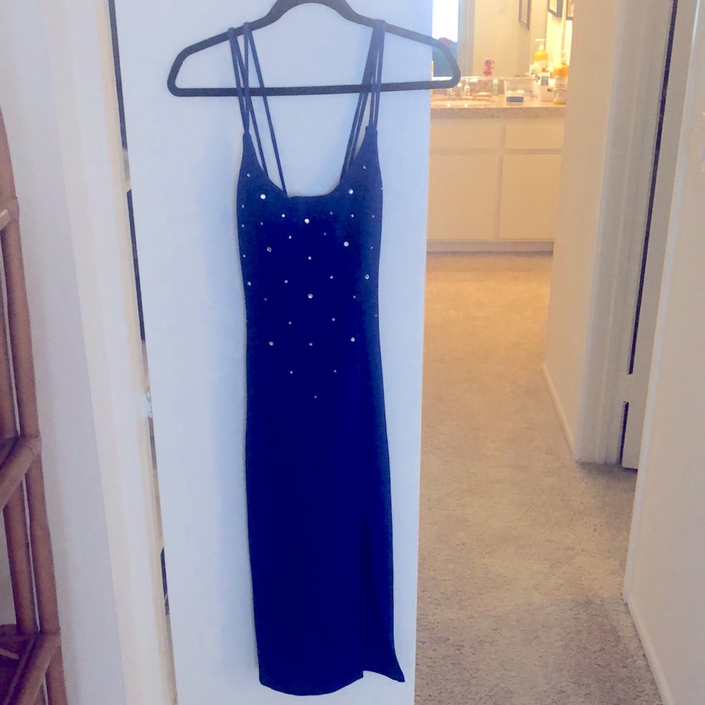 Vintage knee length rhinestone dress